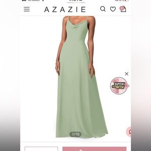 Azazie Dusty Sage Bridesmaid Dress